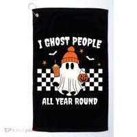 I Ghost People All Year Round Halloween Funny Golf Towel thumb 0