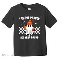 I Ghost People All Year Round Halloween Funny Toddler T-Shirt thumb 0