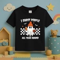I Ghost People All Year Round Halloween Funny Toddler T-Shirt thumb 3
