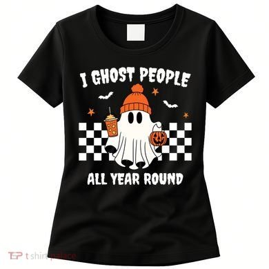 I Ghost People All Year Round Halloween Funny Women's T-Shirt
