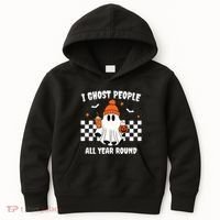I Ghost People All Year Round Halloween Funny Kids Hoodie thumb 0