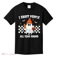 I Ghost People All Year Round Halloween Funny Kids T-Shirt thumb 0