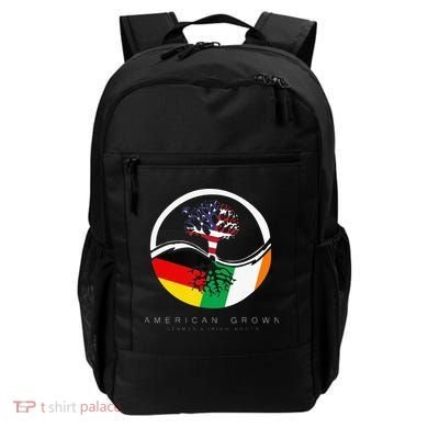 Irish German Roots American Grown With Flag Backpack