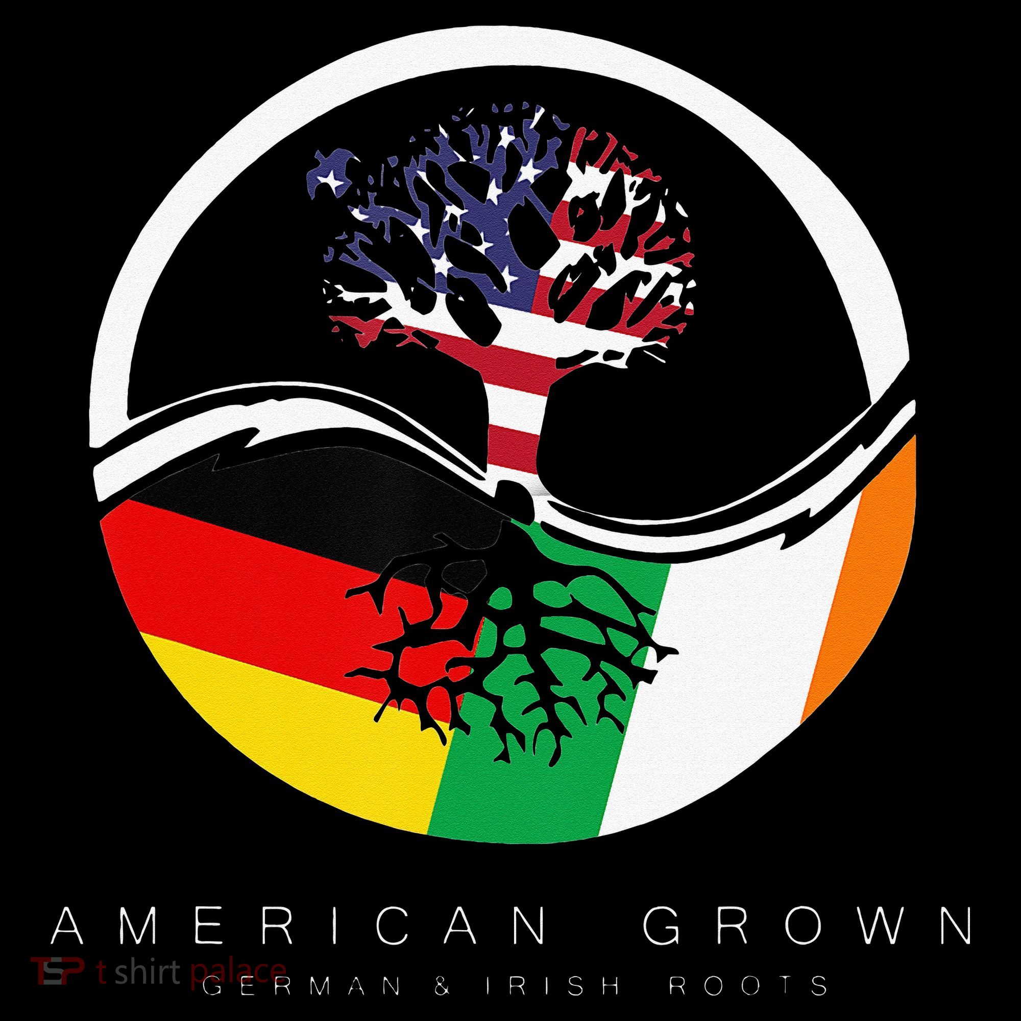 Irish German Roots American Grown With Flag Women's Hoodie