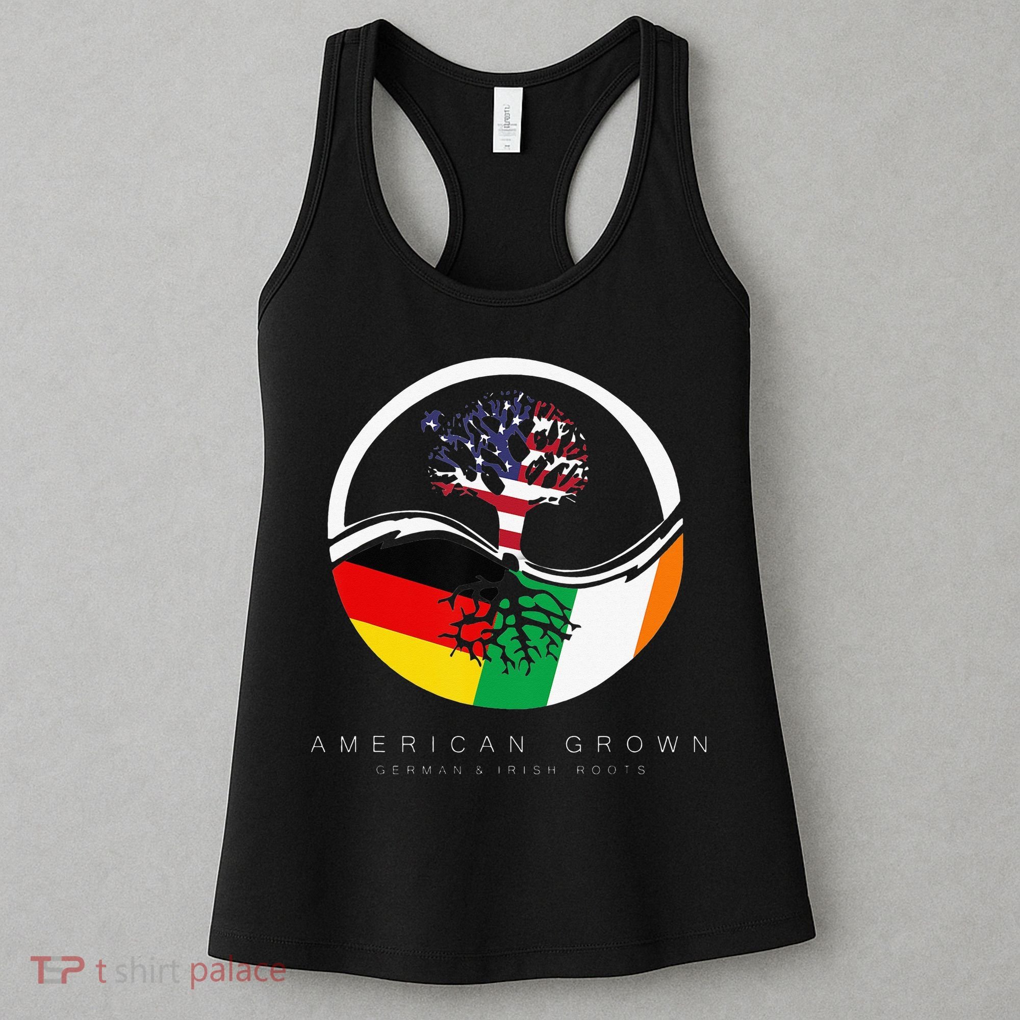 Irish German Roots American Grown With Flag Women's Tank Top