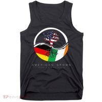 Irish German Roots American Grown With Flag Tank Top thumb 0