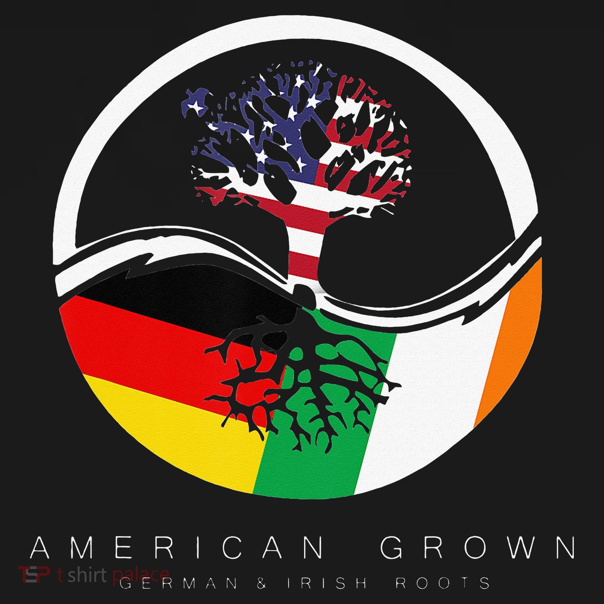 Irish German Roots American Grown With Flag Tote Bag