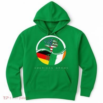 Irish German Roots American Grown With Flag Hoodie