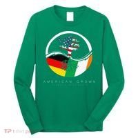 Irish German Roots American Grown With Flag Long Sleeve Shirt thumb 0