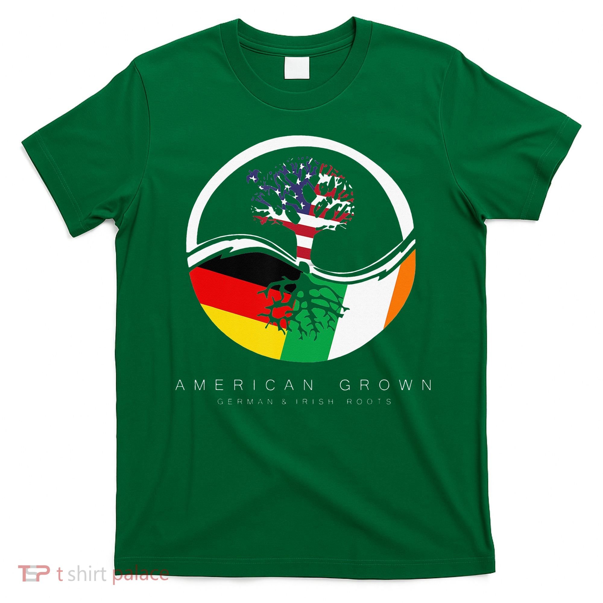 Irish German Roots American Grown With Flag T-Shirt