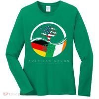 Irish German Roots American Grown With Flag Women's Long Sleeve Shirt thumb 0