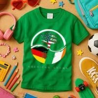 Irish German Roots American Grown With Flag Kids T-Shirt thumb 3