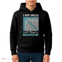 I Got Skills And They're Multiplying Kids Hoodie thumb 4
