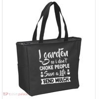 I Garden So I Don't Choke People Gardener Gardening Plant Tote Bag thumb 2