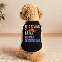 Its Giving Summer Break No Cap Funny Teacher Last Day Doggie Tank thumb 2