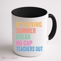 Its Giving Summer Break No Cap Funny Teacher Last Day Coffee Mug thumb 1
