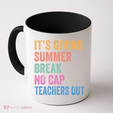 Its Giving Summer Break No Cap Funny Teacher Last Day Coffee Mug