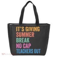 Its Giving Summer Break No Cap Funny Teacher Last Day Tote Bag thumb 0