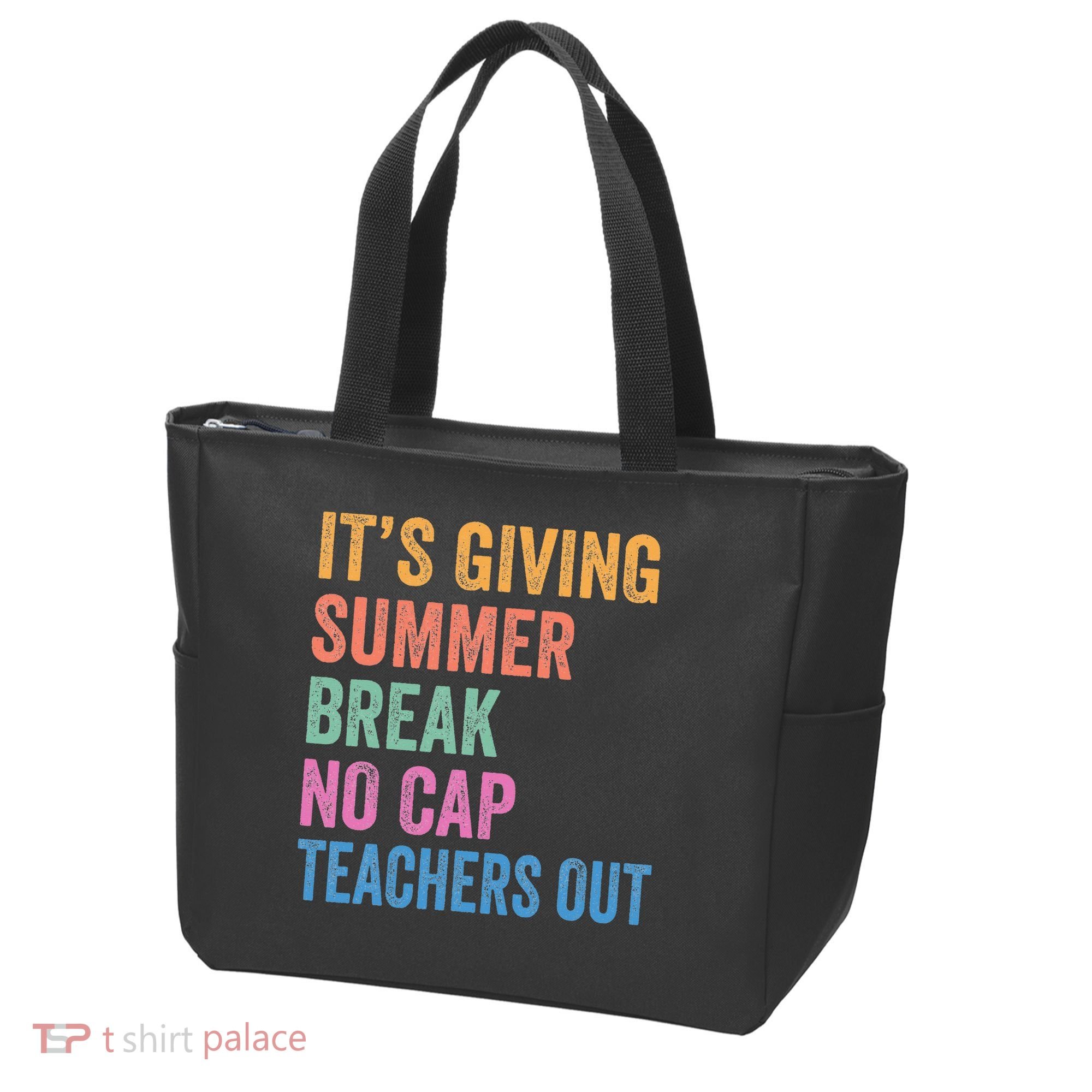 Its Giving Summer Break No Cap Funny Teacher Last Day Tote Bag