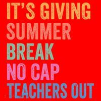 Its Giving Summer Break No Cap Funny Teacher Last Day Santa Hat thumb 1