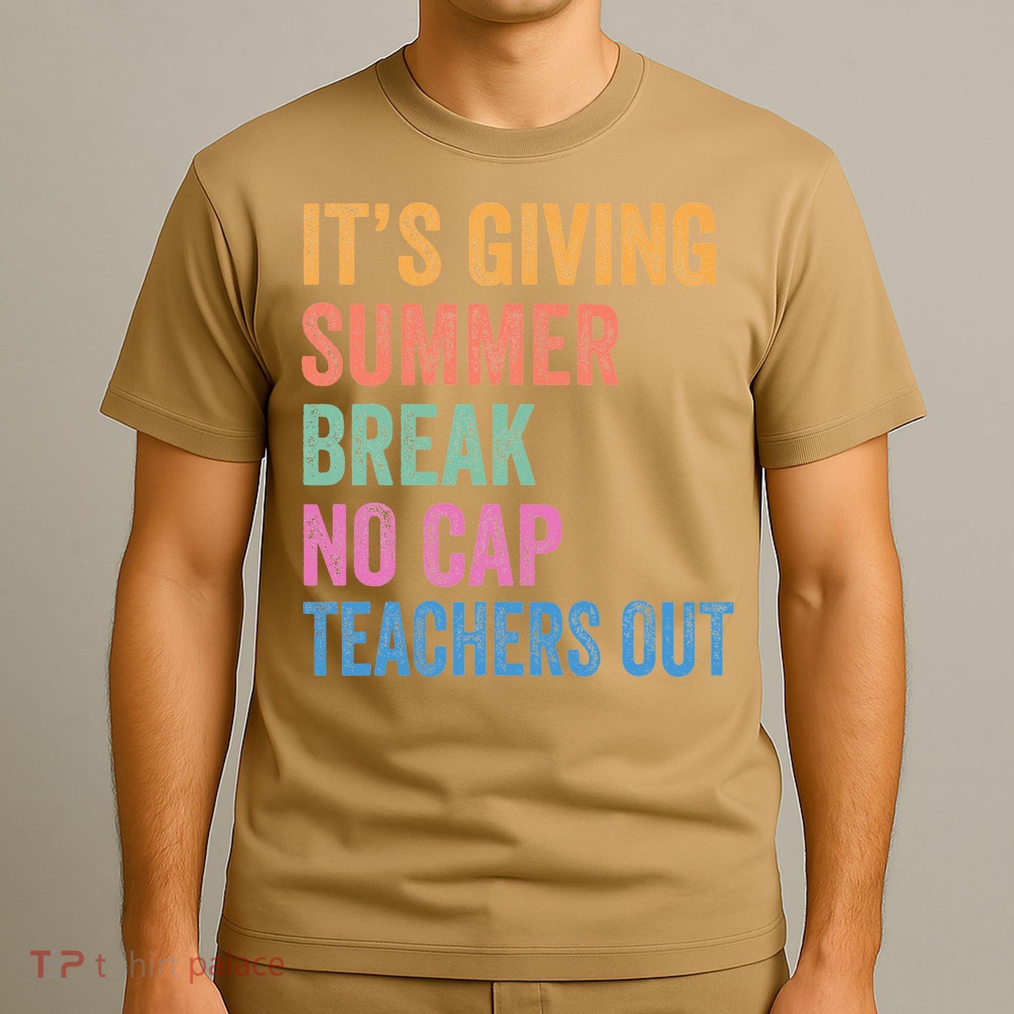 Its Giving Summer Break No Cap Funny Teacher Last Day T-Shirt