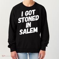 I Got Stoned In Salem Halloween Witches Stoner Cool Gift Women's Sweatshirt thumb 0