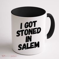 I Got Stoned In Salem Halloween Witches Stoner Cool Gift Coffee Mug thumb 1