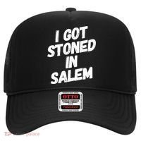 I Got Stoned In Salem Halloween Witches Stoner Cool Gift Hat thumb 0