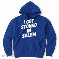 I Got Stoned In Salem Halloween Witches Stoner Cool Gift Hoodie thumb 0