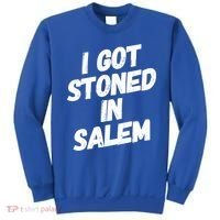 I Got Stoned In Salem Halloween Witches Stoner Cool Gift Sweatshirt thumb 0