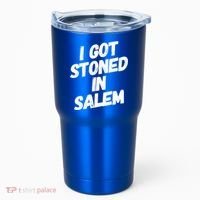 I Got Stoned In Salem Halloween Witches Stoner Cool Gift Tumbler thumb 0