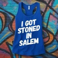 I Got Stoned In Salem Halloween Witches Stoner Cool Gift Women's Tank Top thumb 3