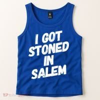 I Got Stoned In Salem Halloween Witches Stoner Cool Gift Tank Top thumb 2