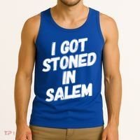 I Got Stoned In Salem Halloween Witches Stoner Cool Gift Tank Top thumb 3