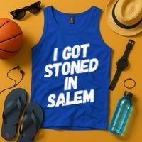 I Got Stoned In Salem Halloween Witches Stoner Cool Gift Tank Top thumb 4