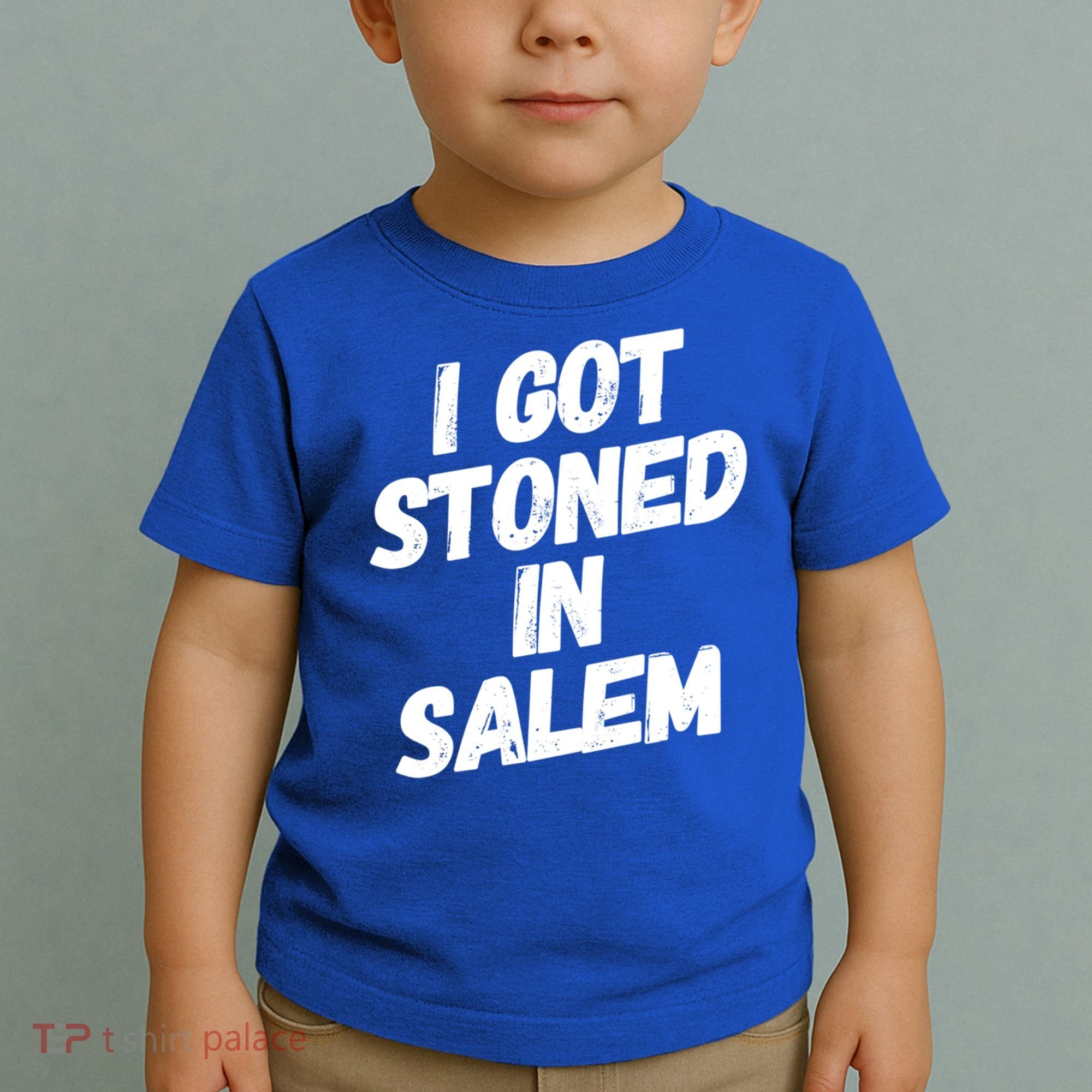 I Got Stoned In Salem Halloween Witches Stoner Cool Gift Toddler T-Shirt