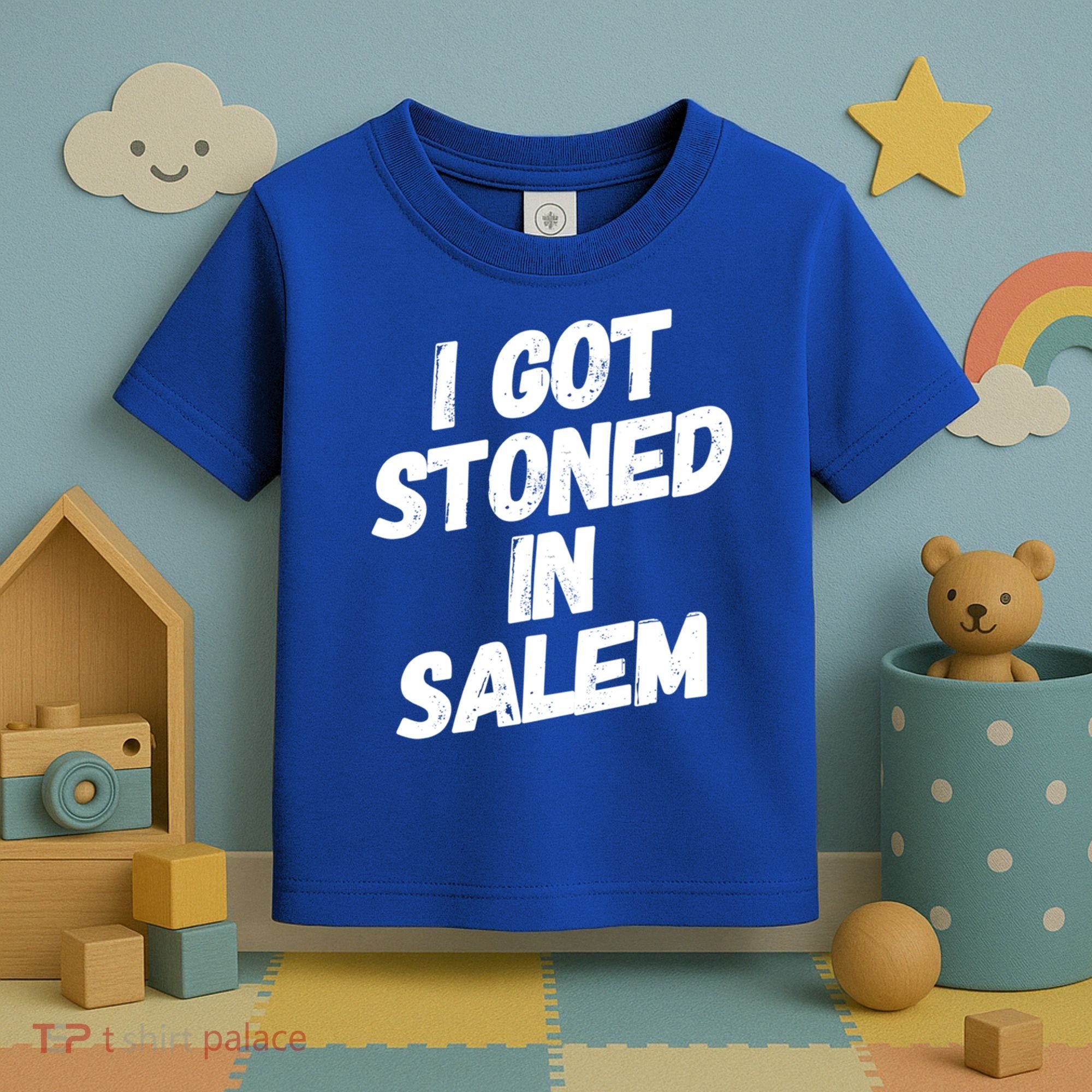 I Got Stoned In Salem Halloween Witches Stoner Cool Gift Toddler T-Shirt