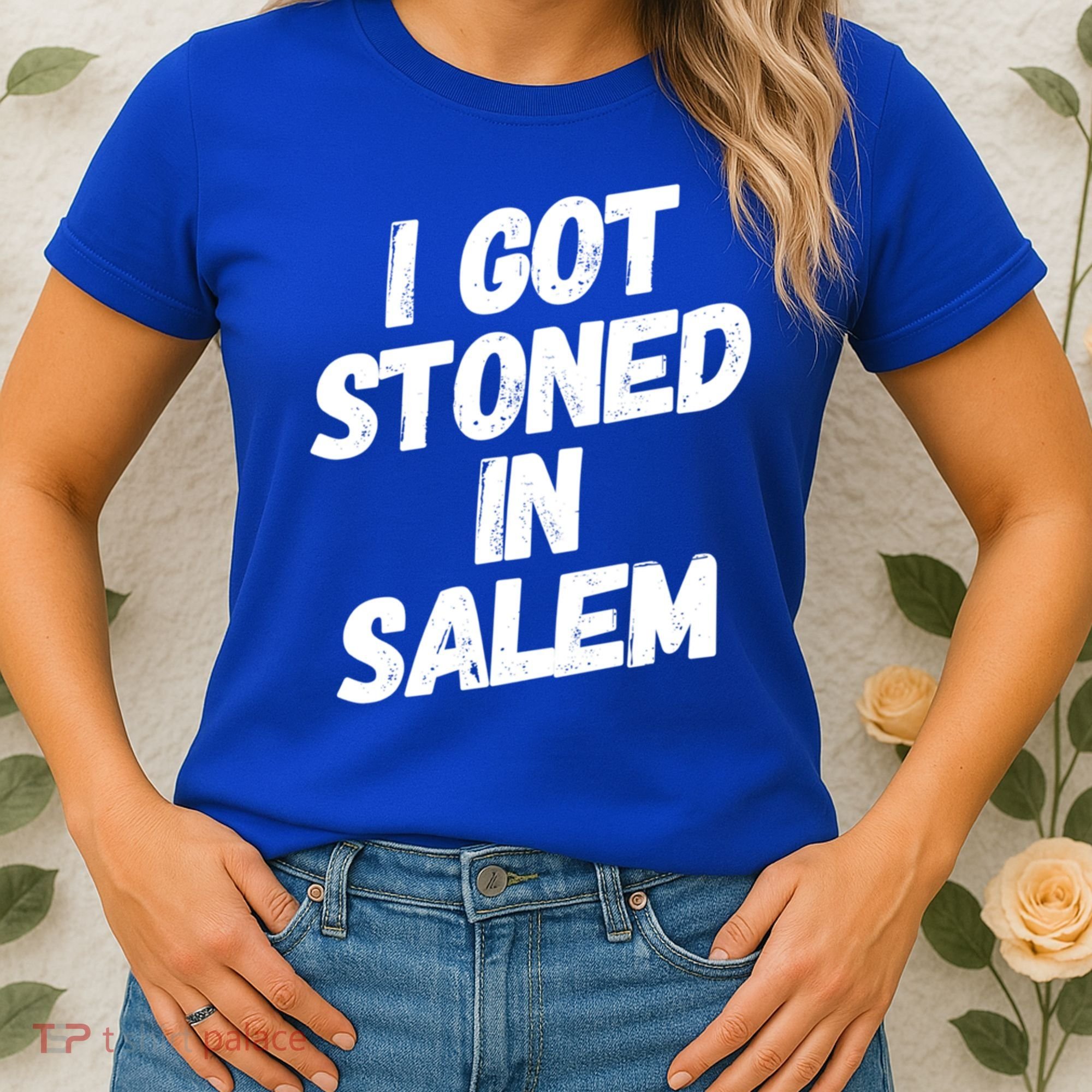 I Got Stoned In Salem Halloween Witches Stoner Cool Gift Women's T-Shirt