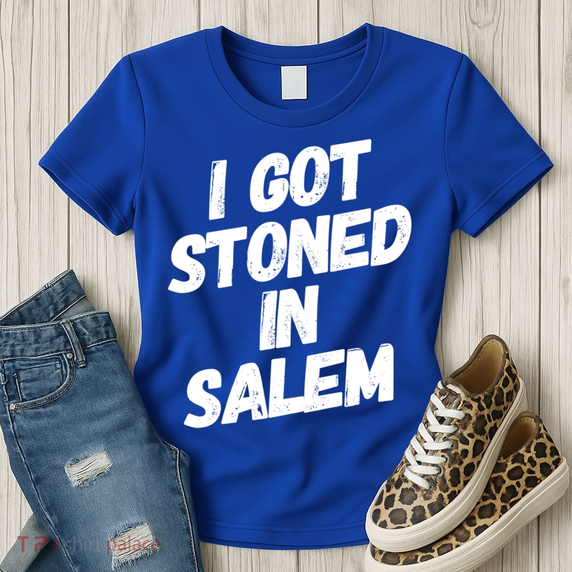 I Got Stoned In Salem Halloween Witches Stoner Cool Gift Women's T-Shirt