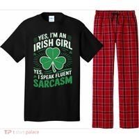 Irish Girl Speak Fluent Sarcasm Funny Pajama Set thumb 0