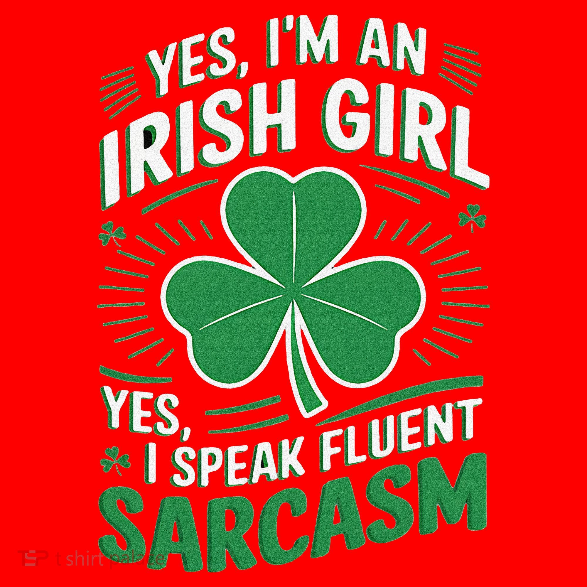 Irish Girl Speak Fluent Sarcasm Funny Santa Hat