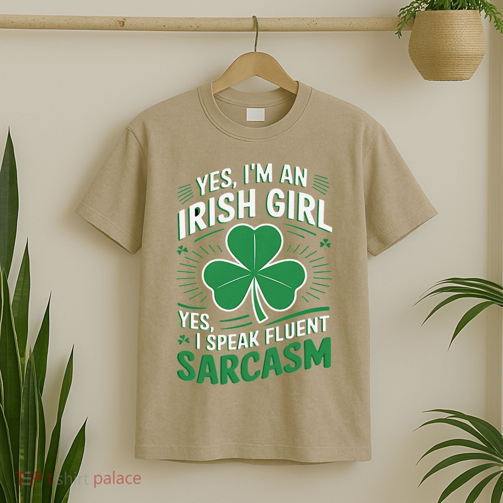 Irish Girl Speak Fluent Sarcasm Funny T-Shirt
