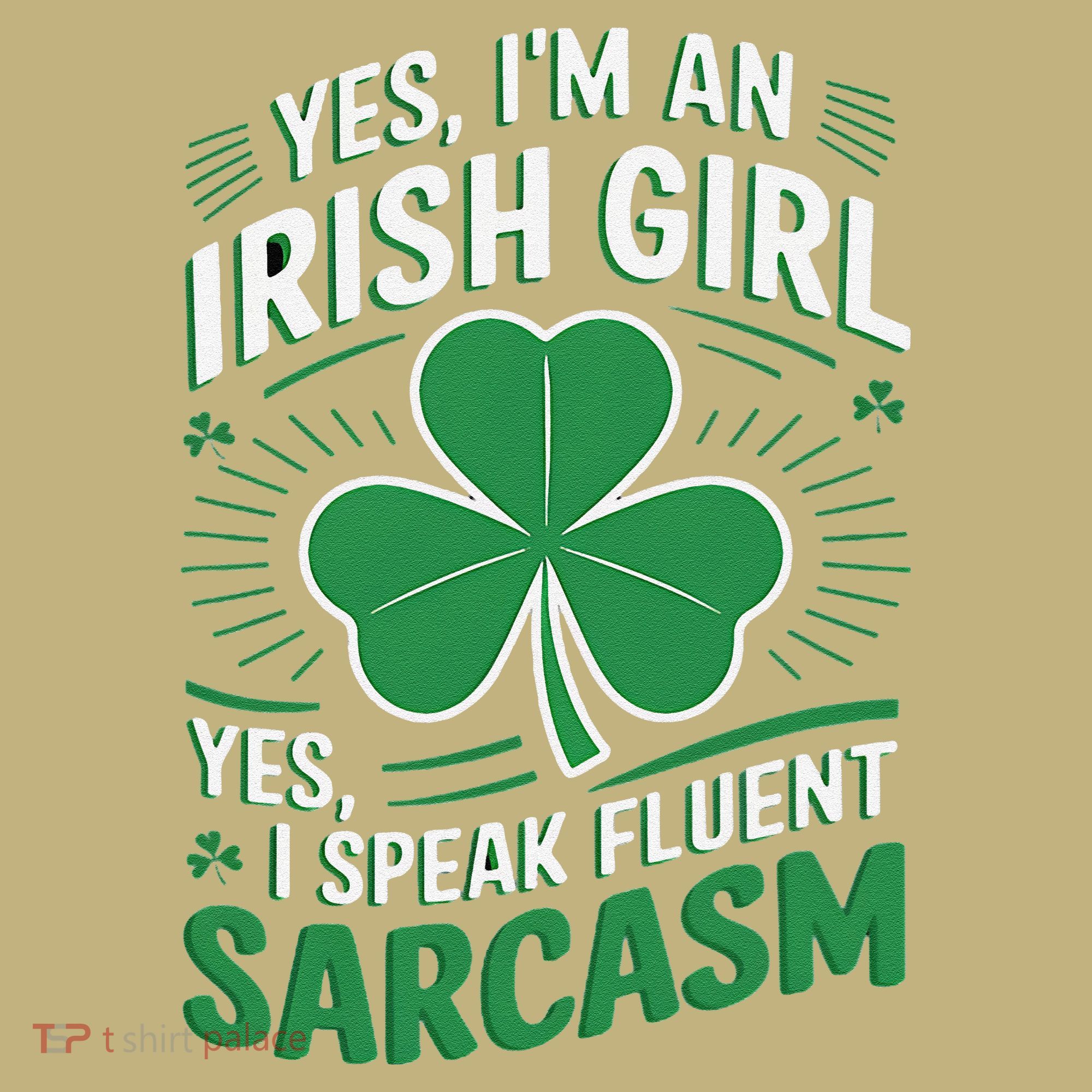Irish Girl Speak Fluent Sarcasm Funny Mousepad
