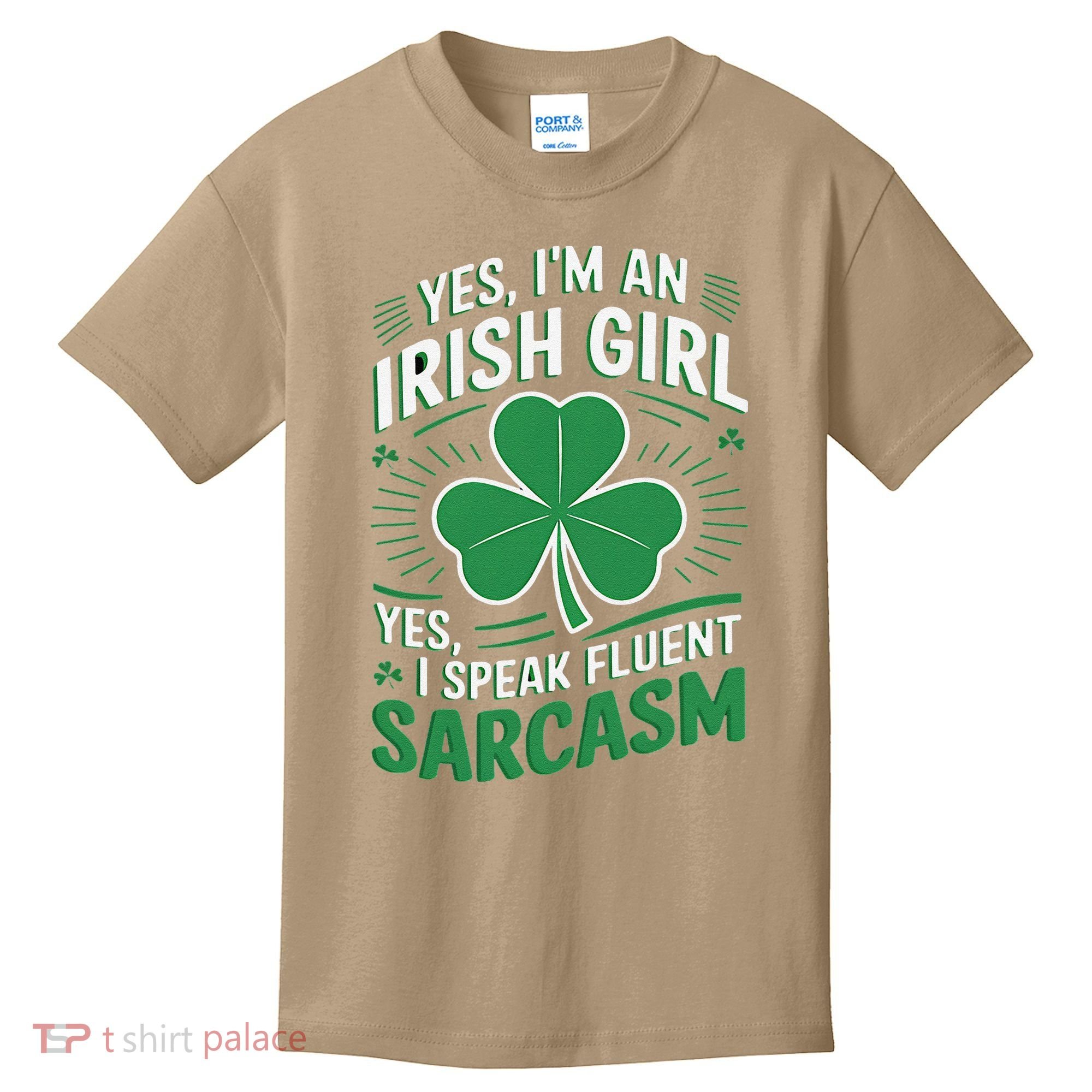 Irish Girl Speak Fluent Sarcasm Funny Kids T-Shirt