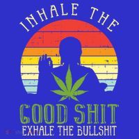 Inhale Good Shit Exhale Bullshit Weed Cannabis Yoga 420 Gift Hoodie thumb 2