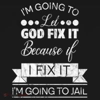 I'm Going To Let God Fix It Because If I Fix It USA-Made Doggie Bandana thumb 2