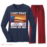 I Got That Dog In Me Costco Women's Long Sleeve Flannel Pajama Set  thumb 0
