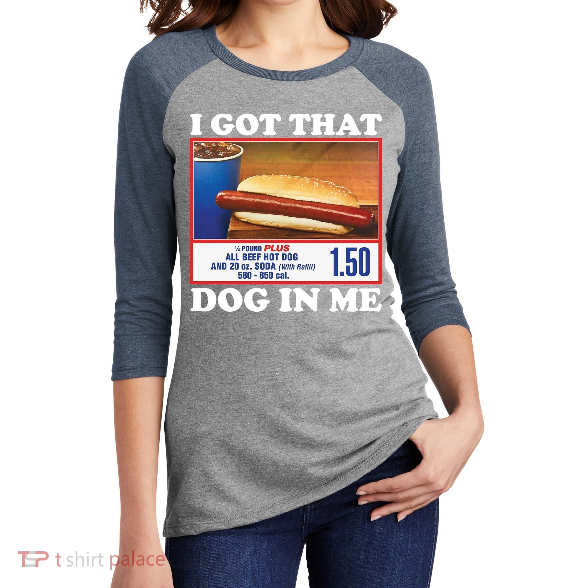 I Got That Dog In Me Costco Women's Tri-Blend 3/4-Sleeve Raglan Shirt