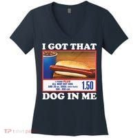 I Got That Dog In Me Costco Women's V-Neck T-Shirt thumb 0