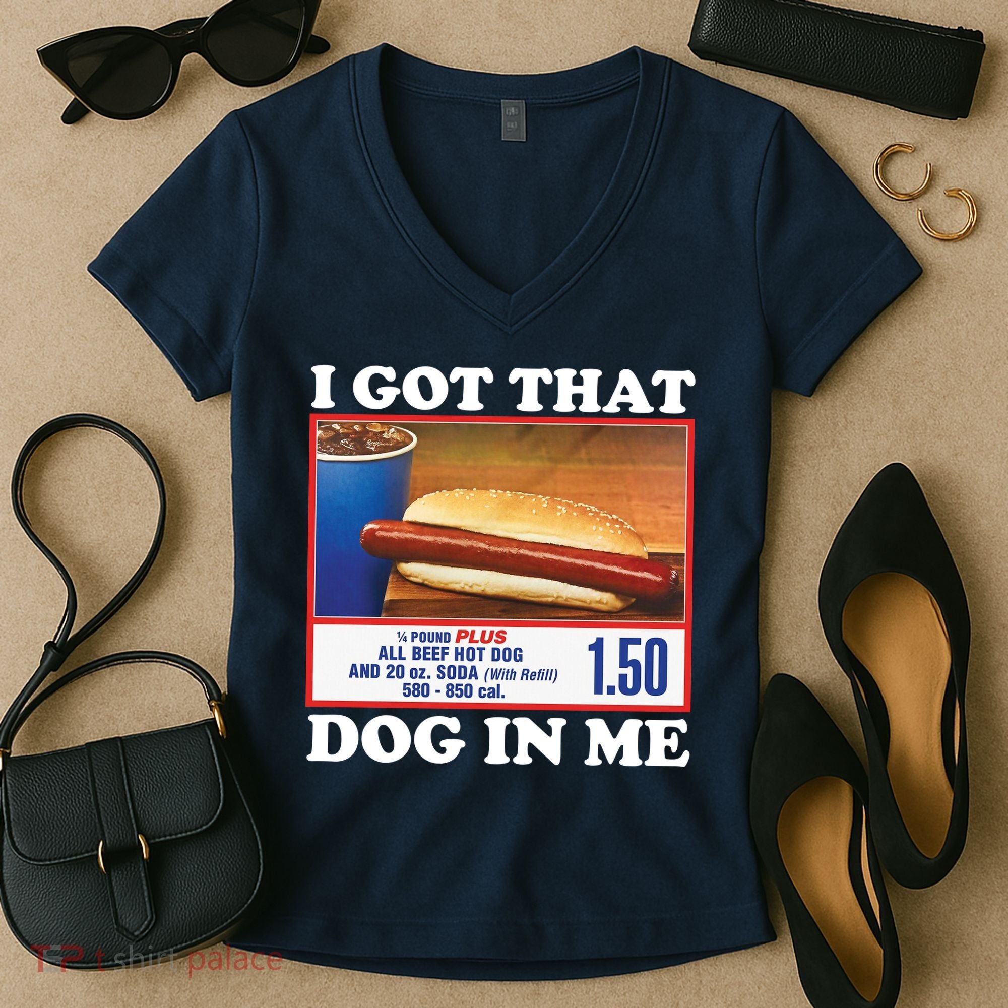 I Got That Dog In Me Costco Women's V-Neck T-Shirt